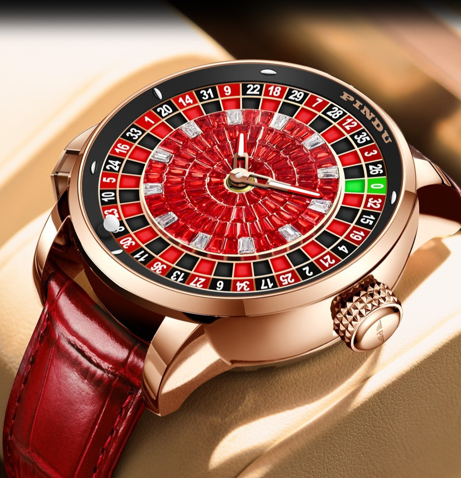 2025 PINDU Men’s automatic mechanical watches roulette button business luxury
