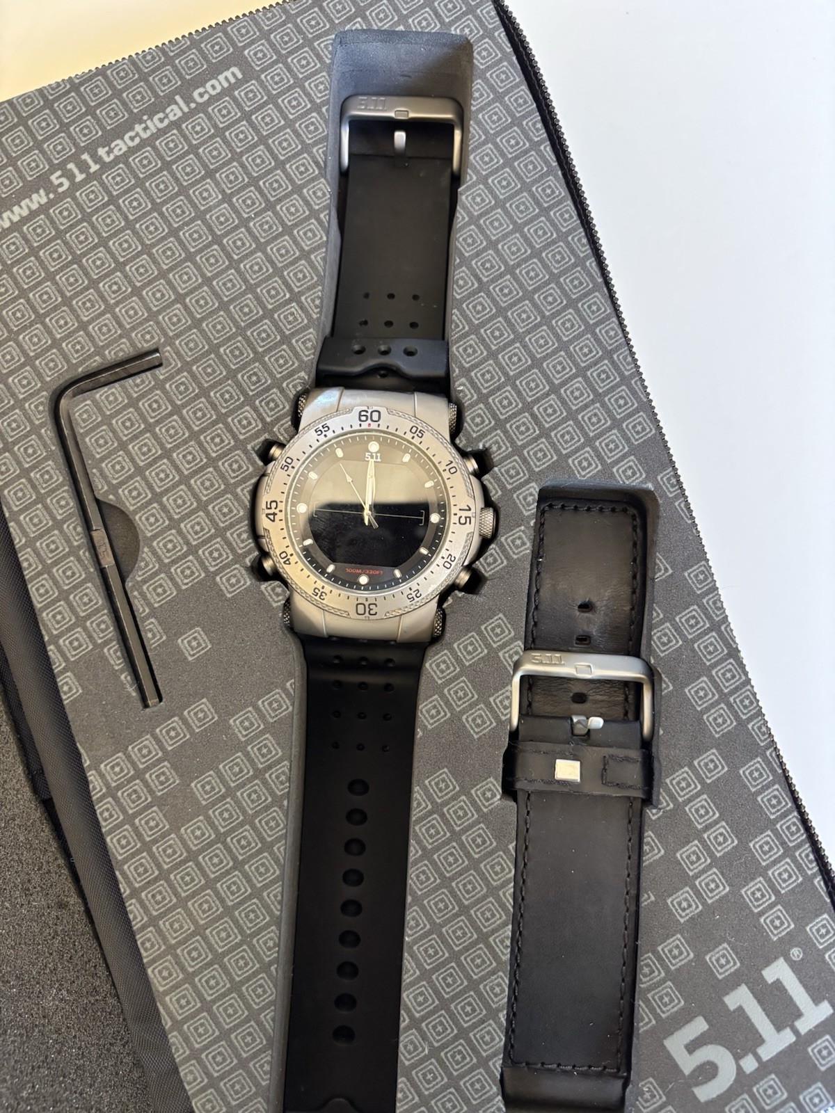 5.11 Tactical Series All Titanium Case Digital Men’s Watch New