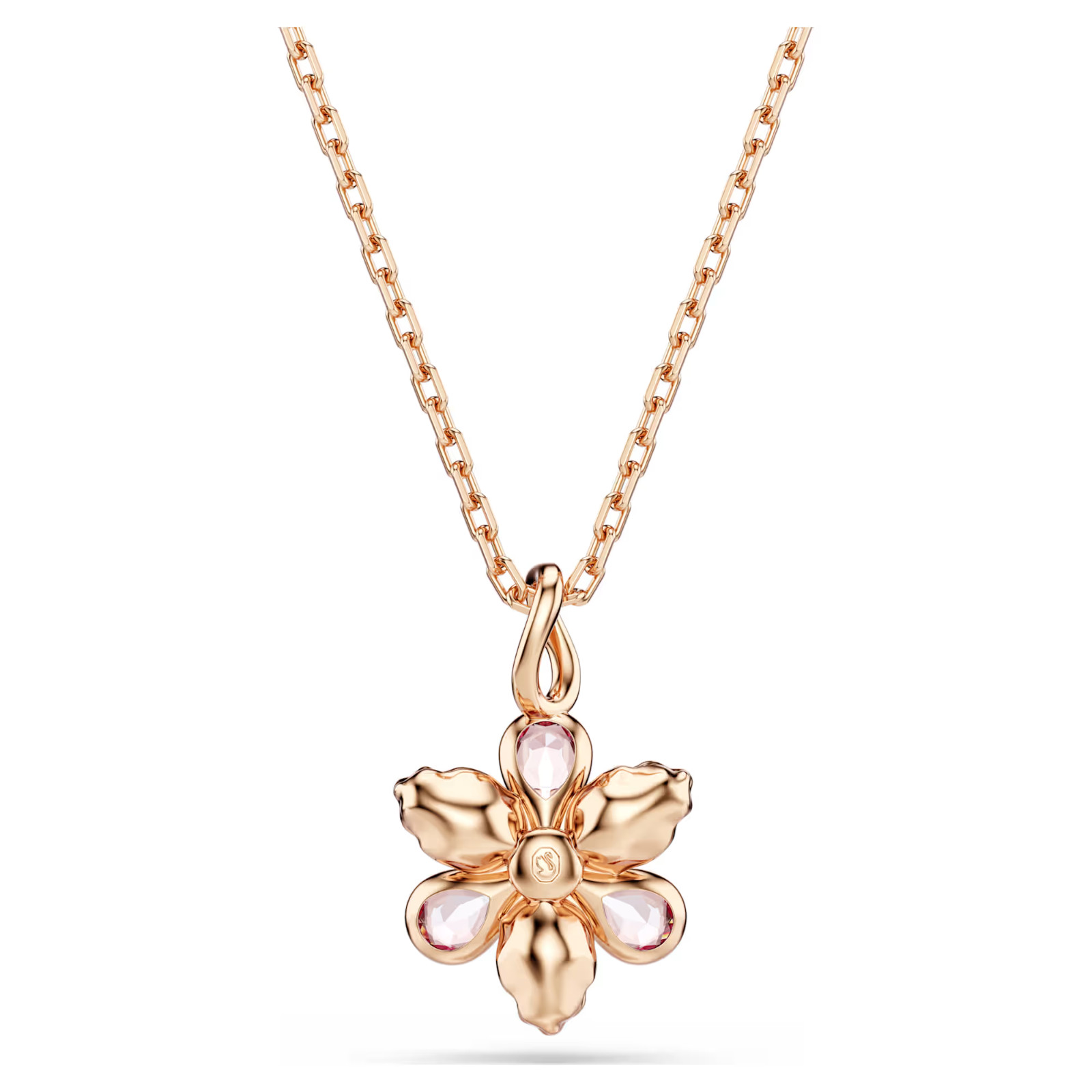 Multicolored Rose Gold Necklace Idyllia Pendant Mixed Cuts Flower New