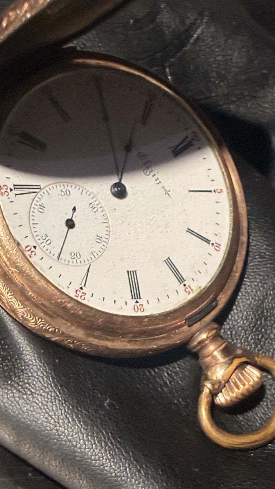 Elgin Gold Filled Full Hunter Pocket Watch White Roman Dial 15J Manual 1910s