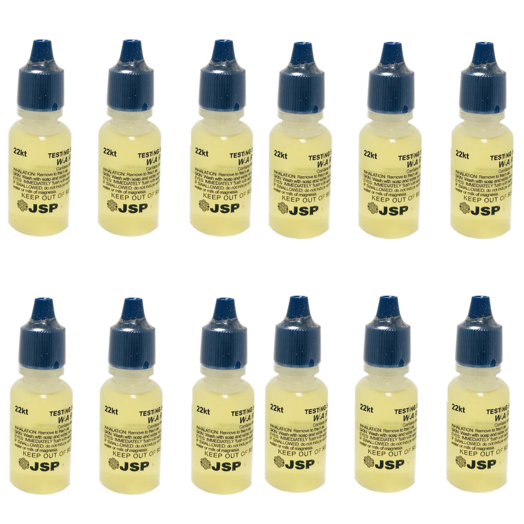 22K Gold Testing Solution Acids Check Gold Authenticity at Home 12pcs/Box
