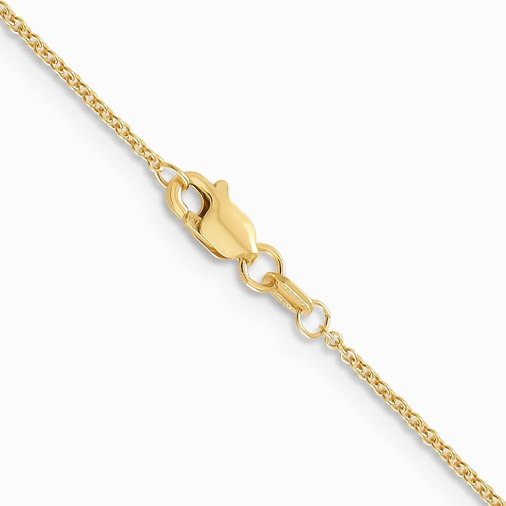 14K Yellow Gold 1.2mm Cable Chain Necklace 14″-24″