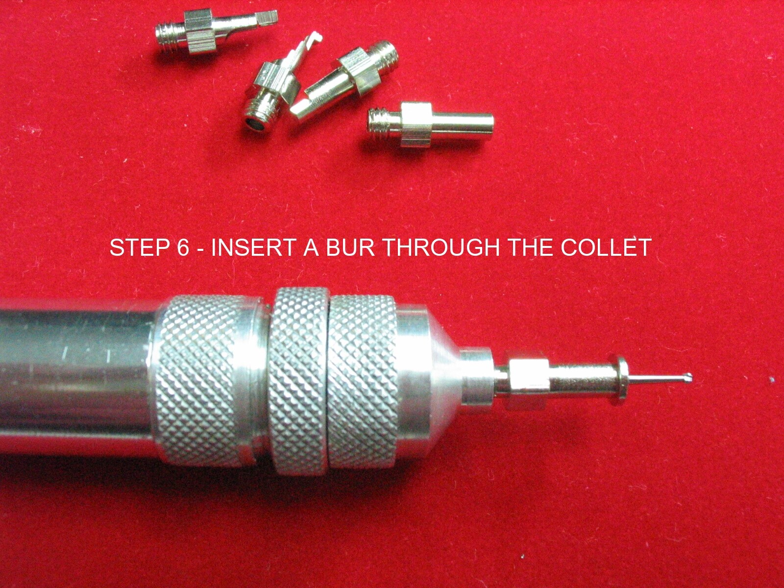 Channel Setting Adapter Kit Setters helper w 5 collet Faro Handpiece Foredom #10