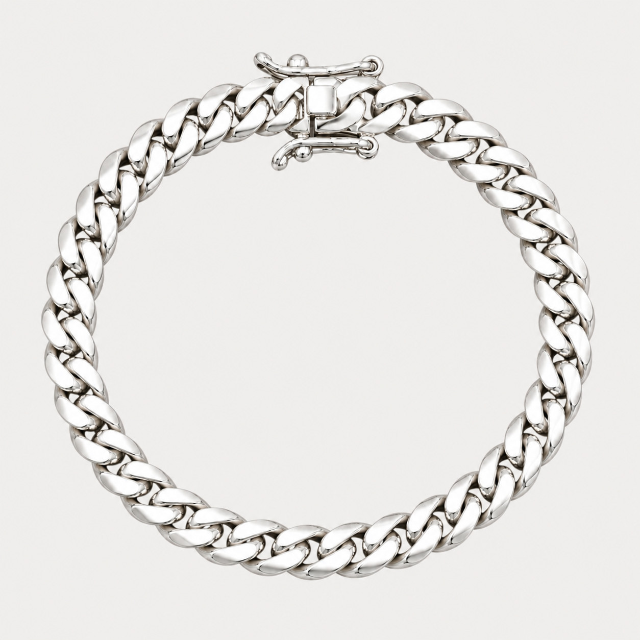 10mm Miami Cuban Link Bracelet – Real Solid 999 Fine Silver HANDMADE IN ITALY