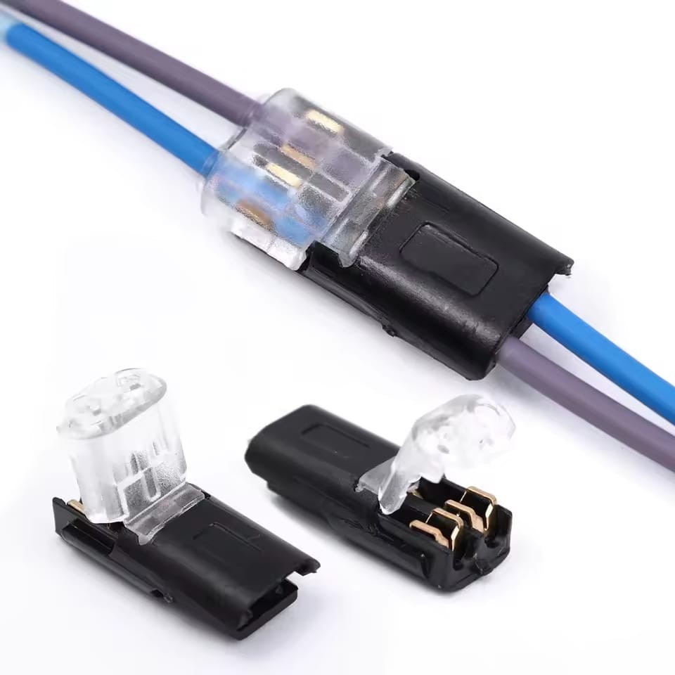 10~100pcs Double-Wire Plug-in Connector,Cable Clamp with Locking Buckle US STOCK