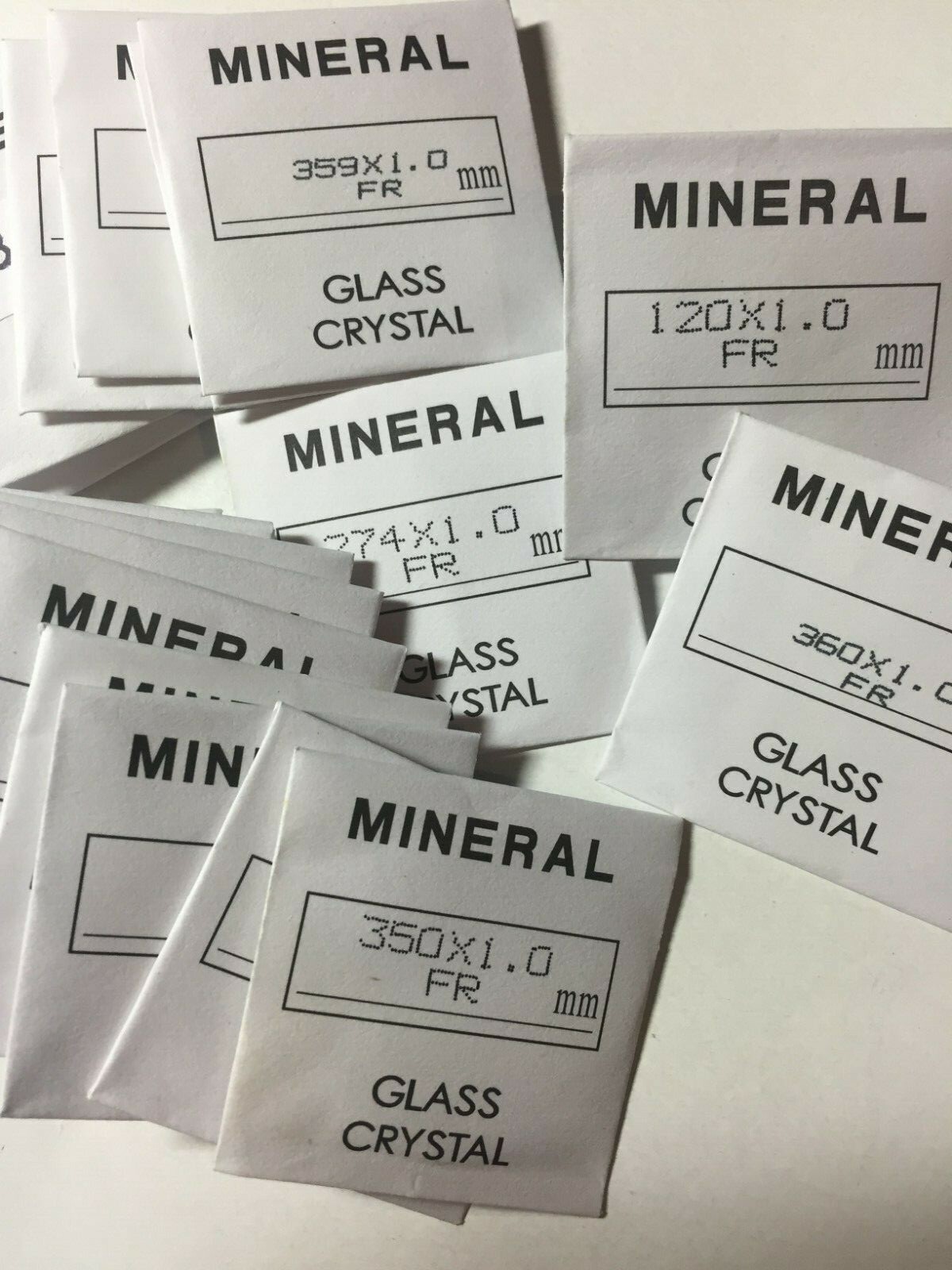 new round 1mm thick flat watch mineral glass crystal replacement,size 12mm to 36