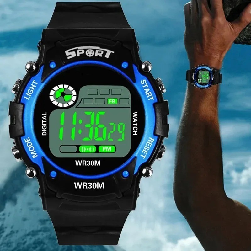 Kids Digital Electronic Watch Waterproof Children Boys Girls Sports LED Watches