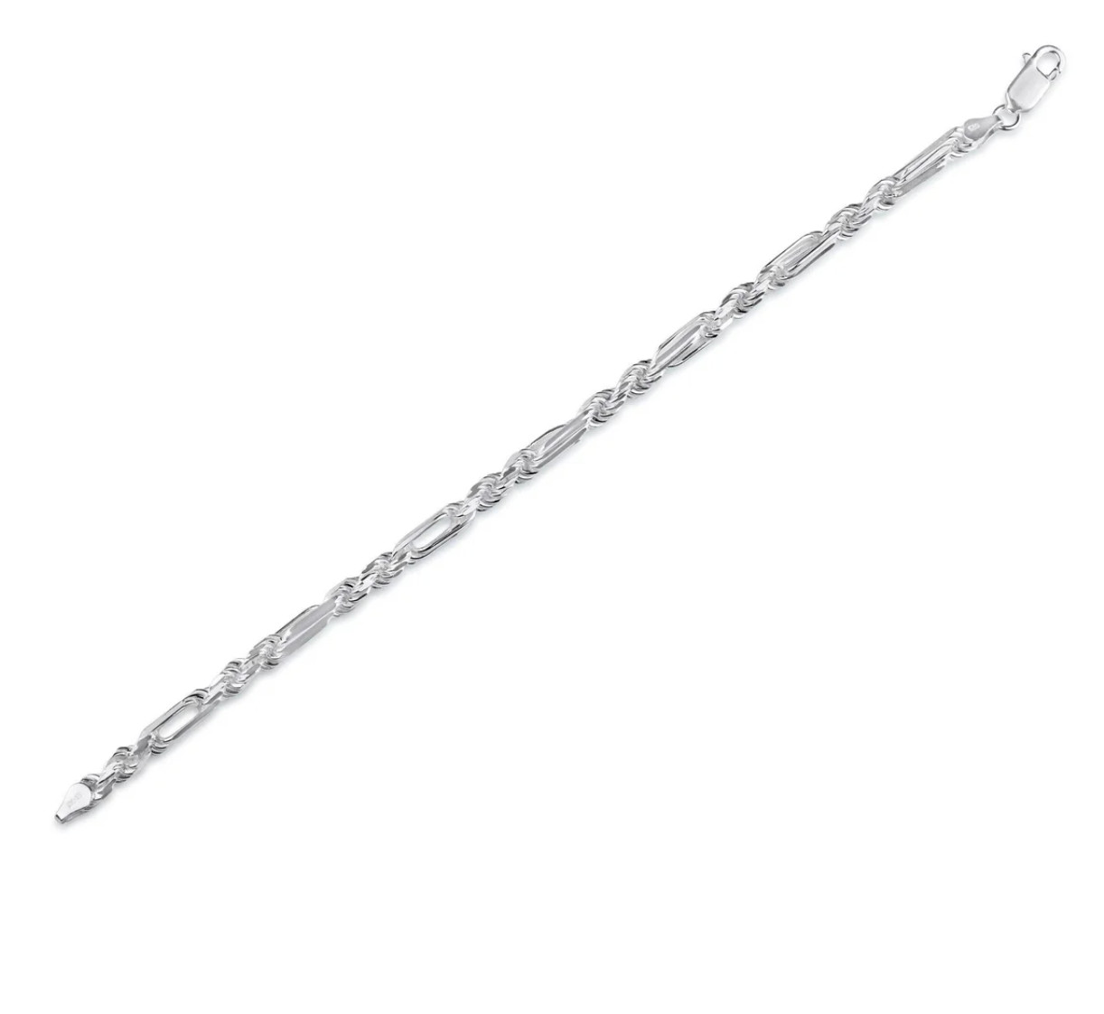 FigaRope Milano Chain Real Solid 925 Sterling Silver Necklace Or Bracelet 5-9mm