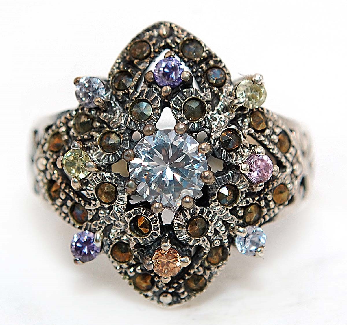 1CT Heat Treated Moissanite 925 Genuine Sterling Silver Ring Sz 6,7,8 CA7