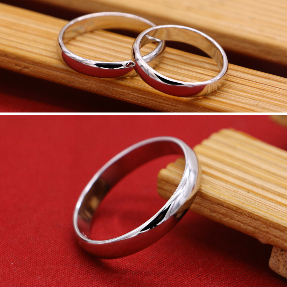 925 Sterling Silver Dome High Polish Plain Ring Wedding Band Comfort Fit