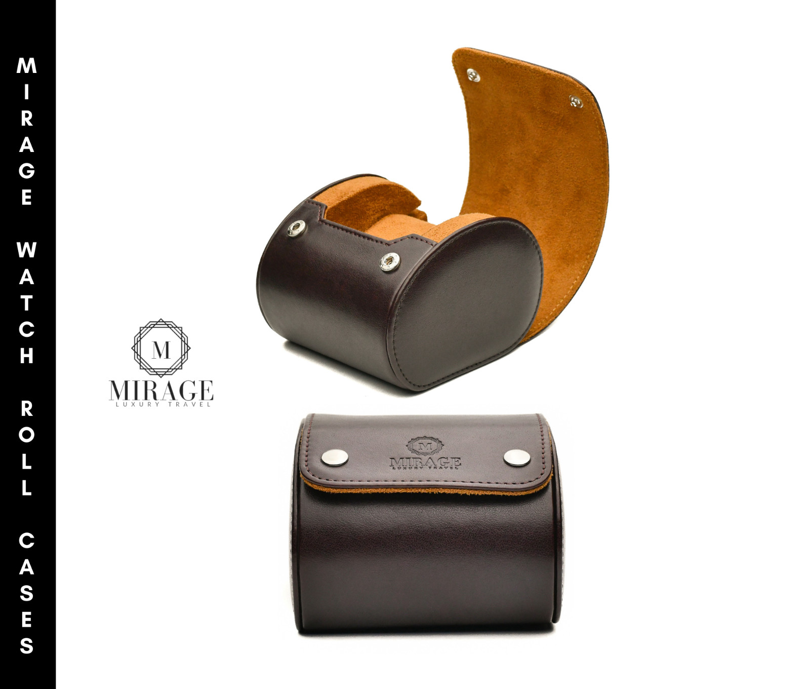 Watch Travel Case For Men – Mirage Watch Roll Leather (VARIATIONS) Best Gift
