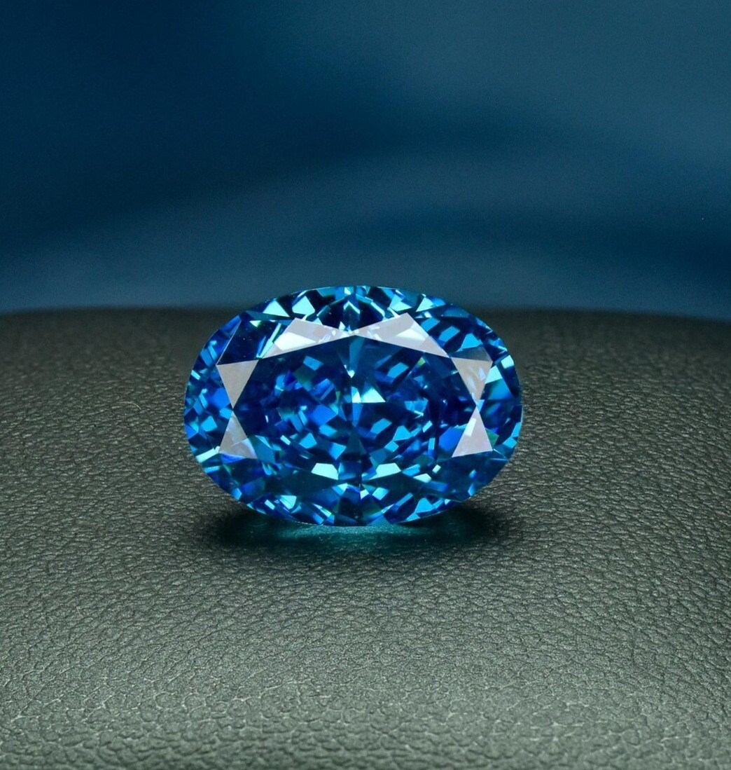 50.21 Ct GIE Certified Natural Flawless Blue Zircon Oval Cut Loose Gemstone A++