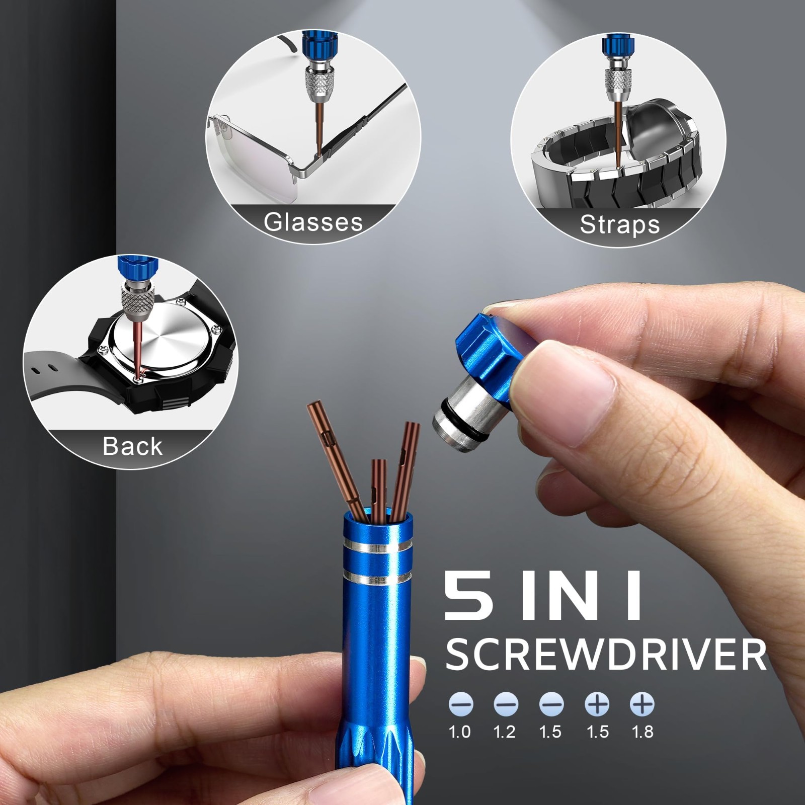 Watch Repair Kit – Battery Replacement, Link Removal, Resizing Tools & Screwdriv