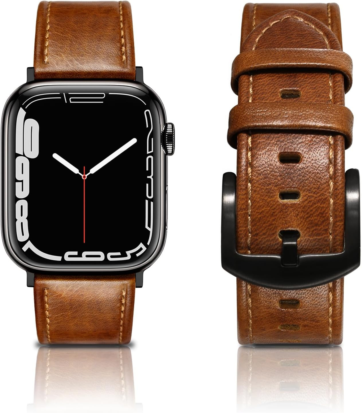 HOT 42mm Strap Band Genuine Leather Watch Series 3 2 1 Wristband for Iphone NEW