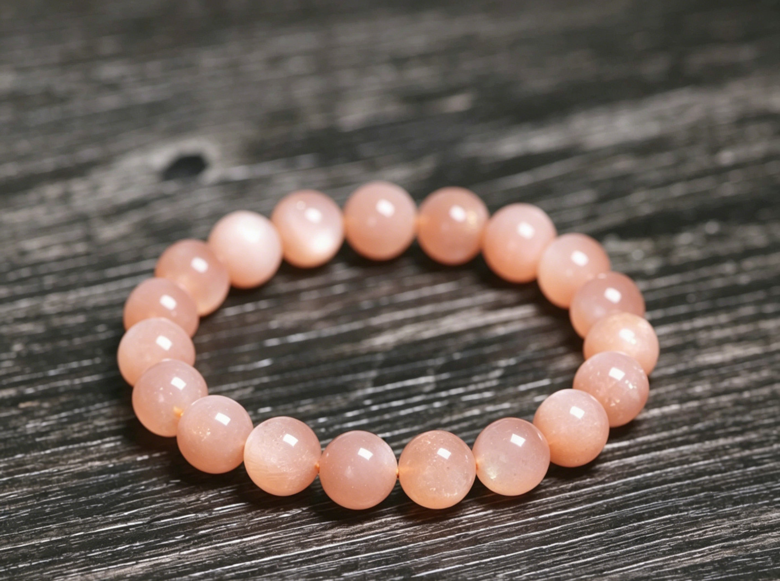 AAA+ Sunstone 8mm Beads Crystal Reiki Bracelet Boost f Confidence and Optimism
