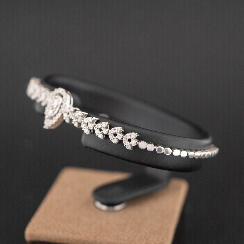 4.50CT Round Cut Lab Created Diamond Tennis Women Bracelet 14K White Gold Finish