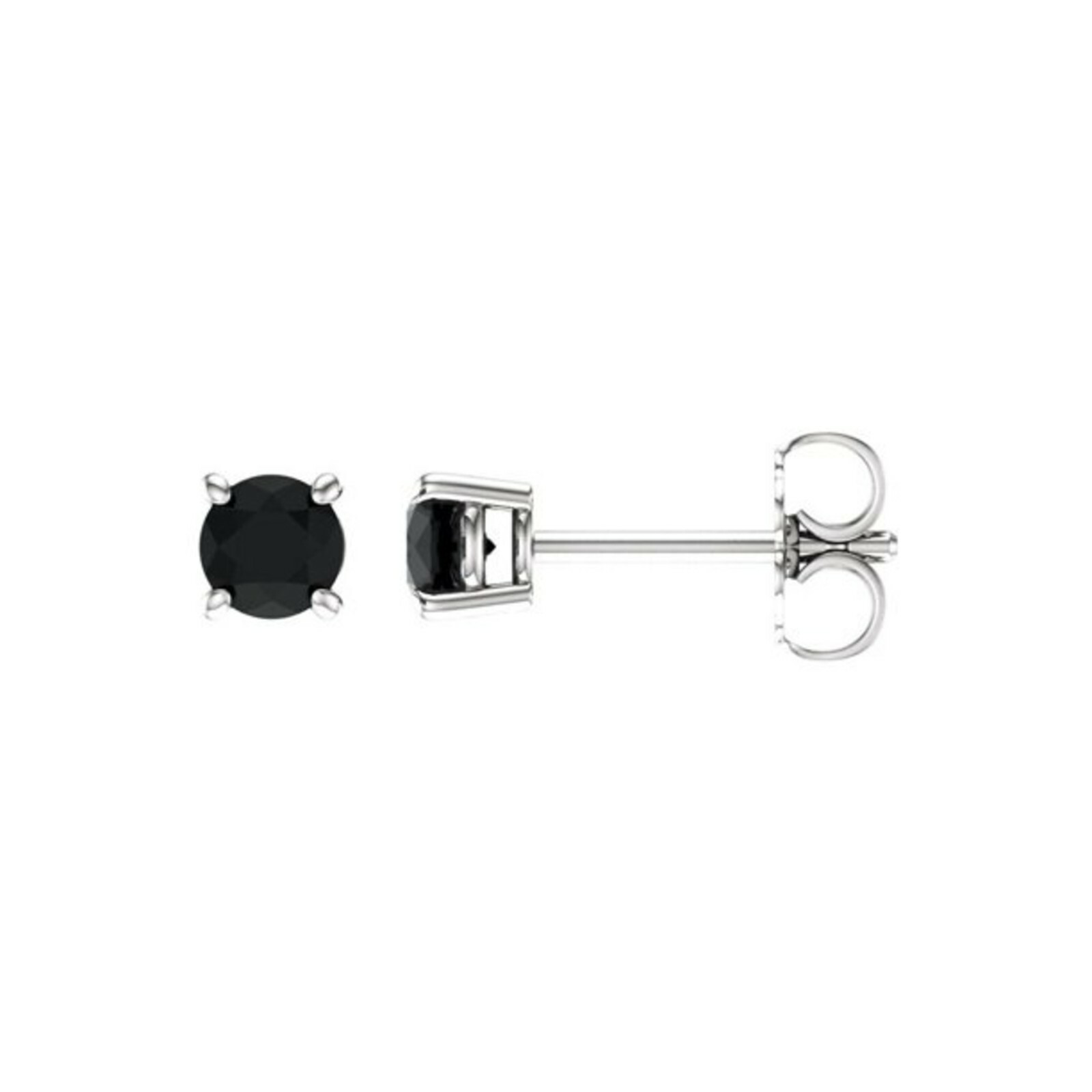 1/2 ct. Lab-Created Black Diamond Studs – Sterling Silver