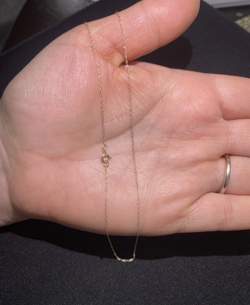10k Solid Yellow Gold Chain Girls Necklace 18 Inches
