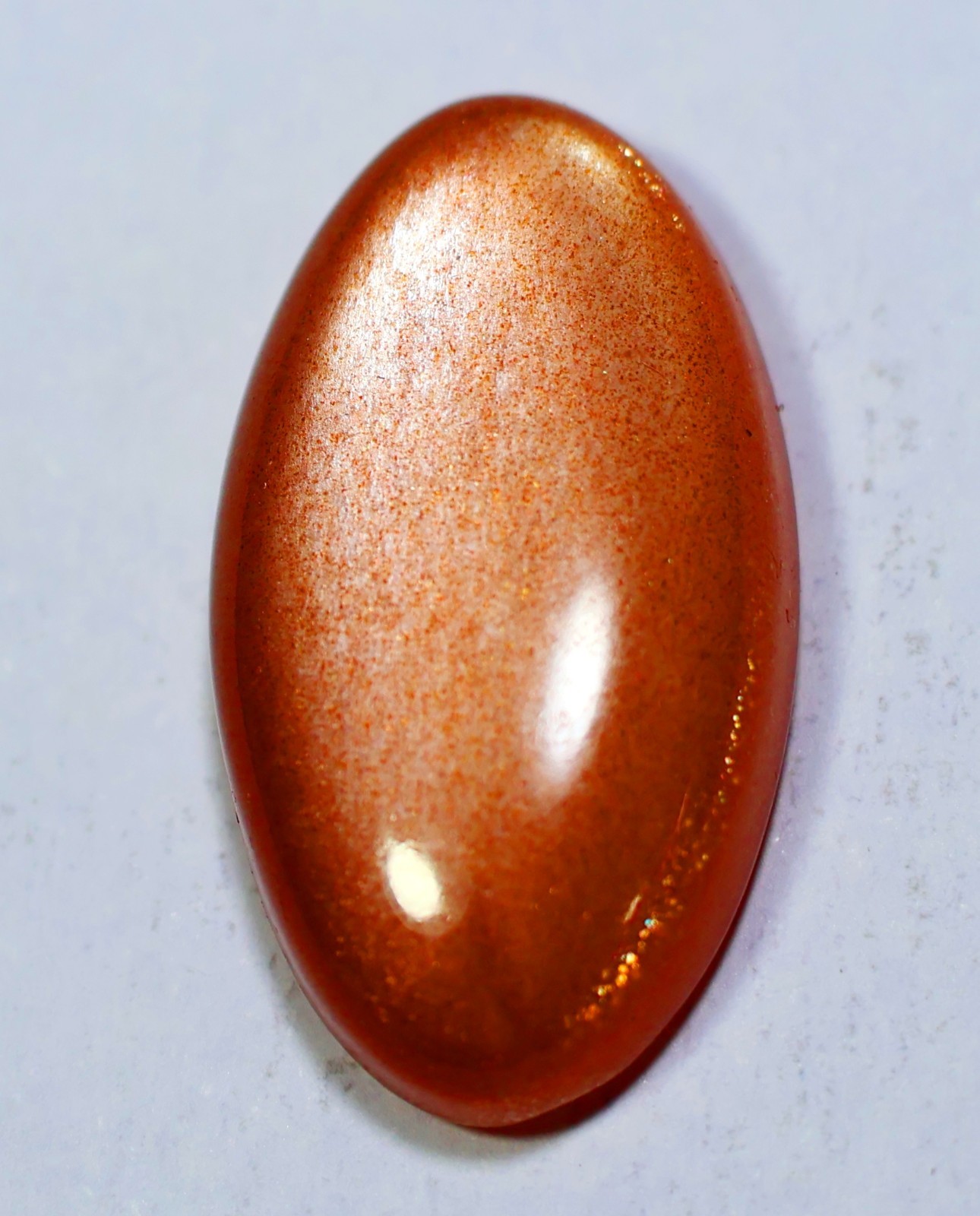 13 Ct 5X12X23 mm Natural Fire Peach Moonstone Oval Cabochon Gemstone KZ-372
