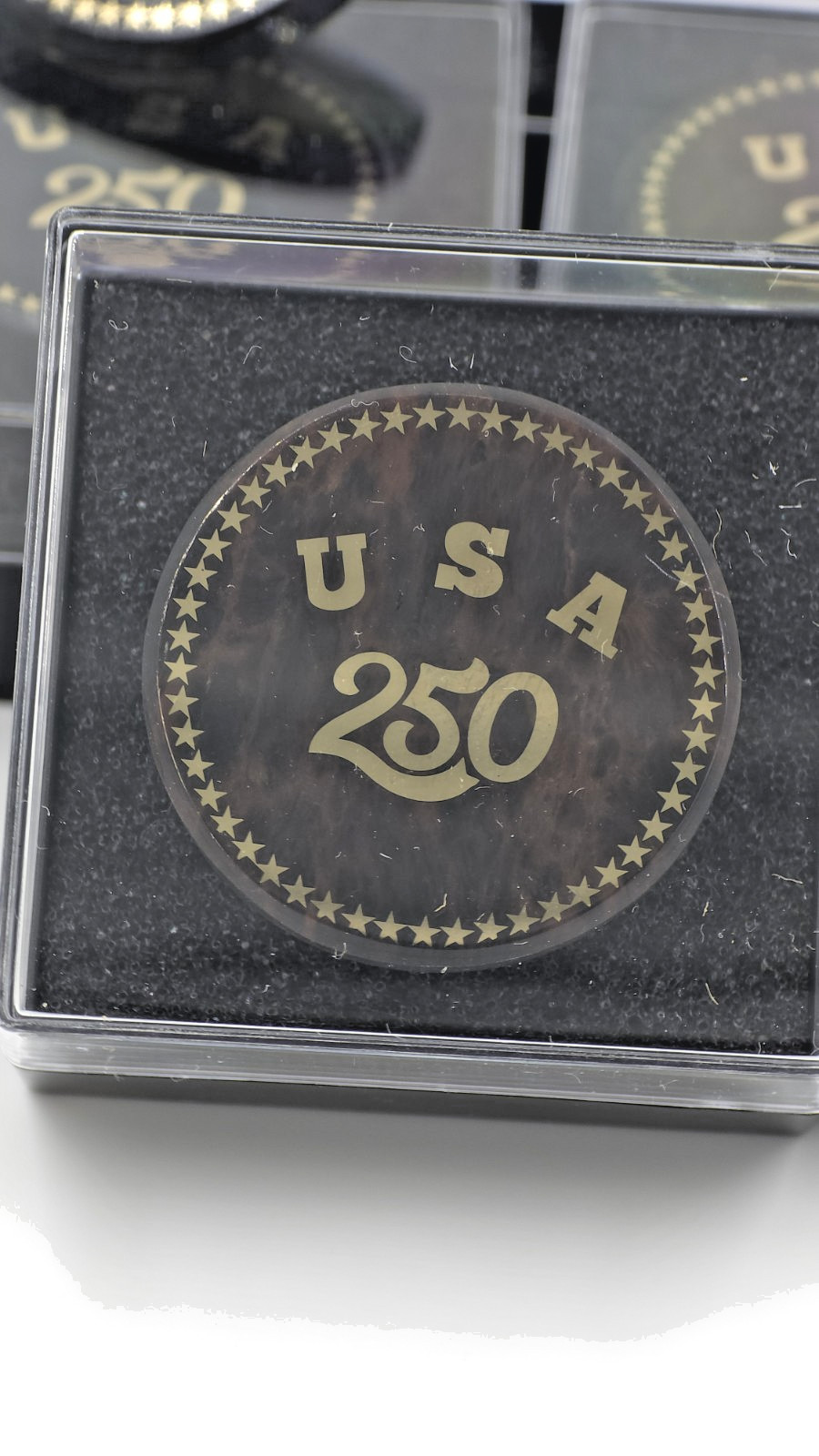 USA 250th Anniversary Obsidian Stone Pin Set OF 5 Badge 1.2″Limited Edition