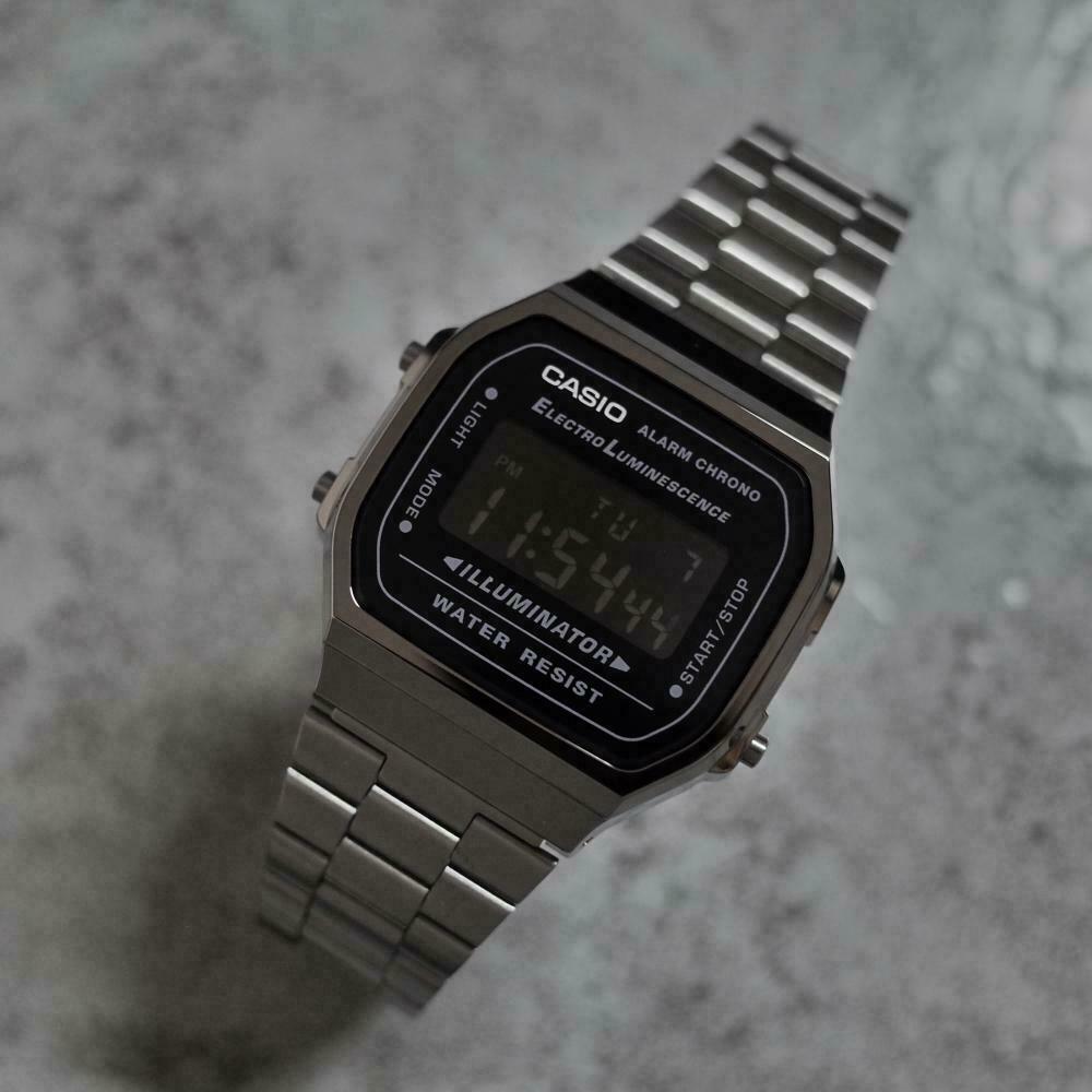 Casio Vintage Series A168WGG-1B Digital Metal Blackout Watch