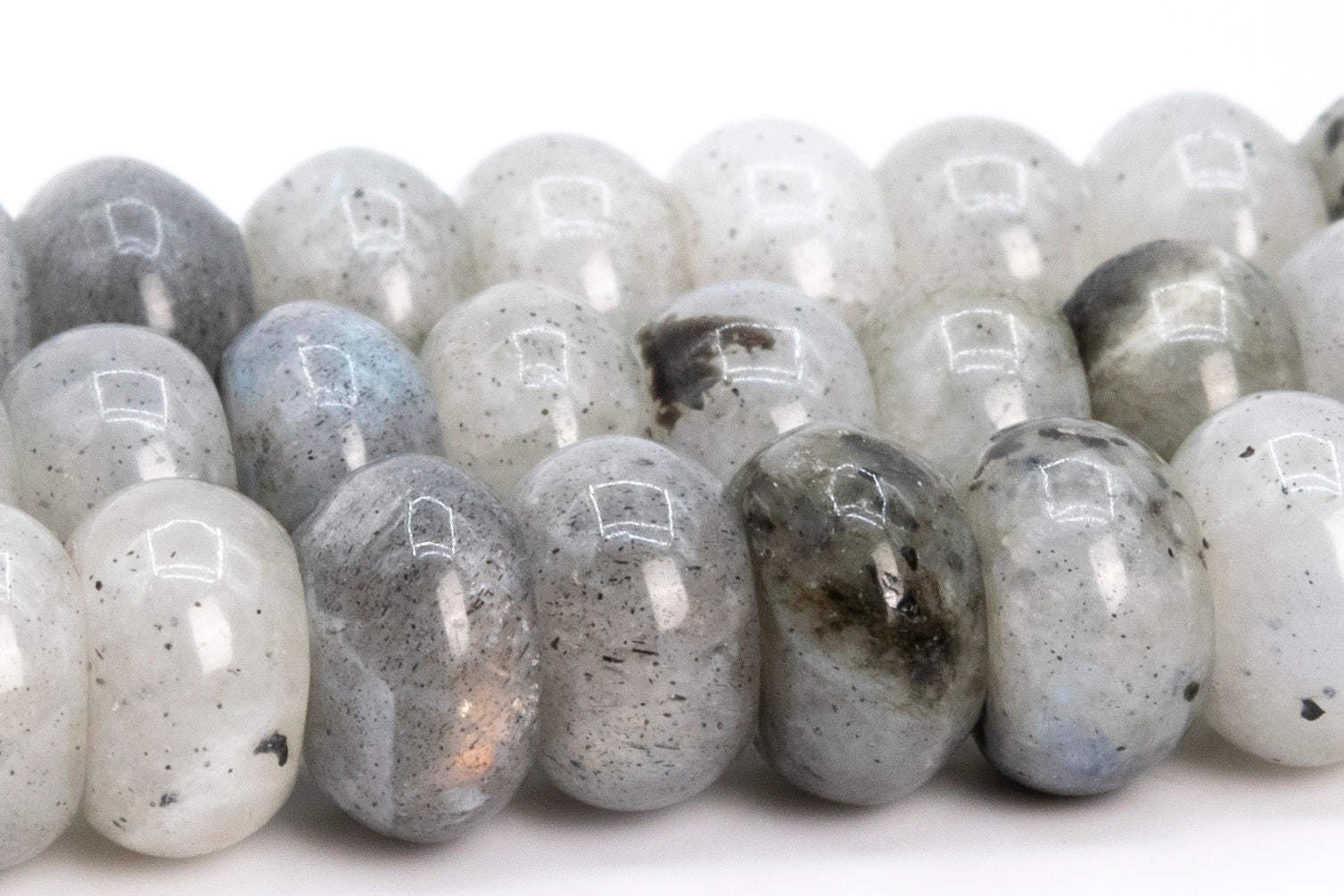 White Labradorite Beads AAA Genuine Natural Gemstone 8x5MM Rondelle Loose Beads