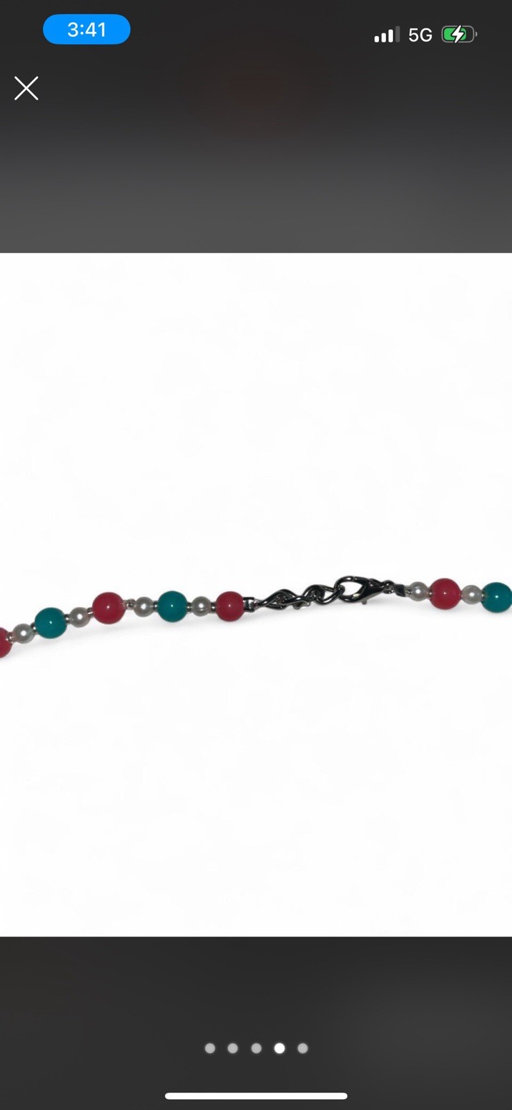 Multicolor Beaded Necklace Round Beads Ball/Bead Chain Metal Lobster Clasp