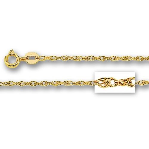 REAL SOLID 10K YELLOW GOLD Open Milano Rope Chain Necklace 16″ 18″ 20″ 0.60mm