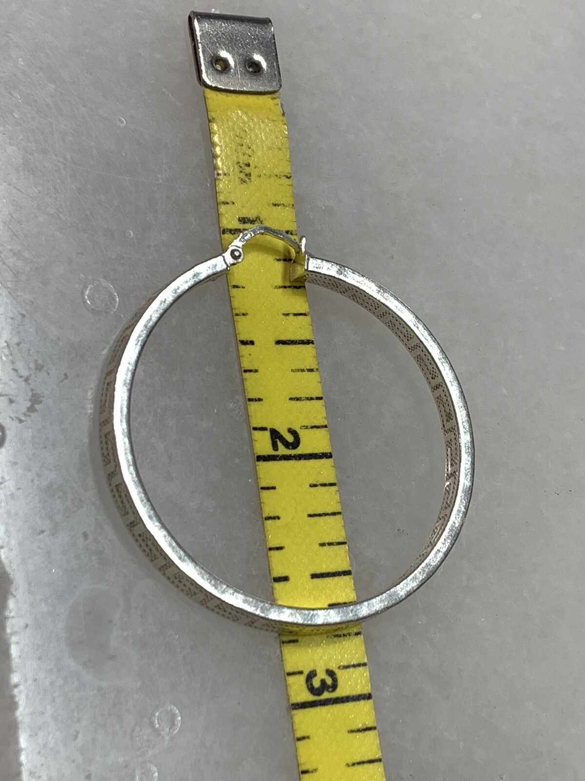 Sterling Silver Large Greek Key Hoop Earrings – Solid 925 Silver 1.75”- 7.7 Gram