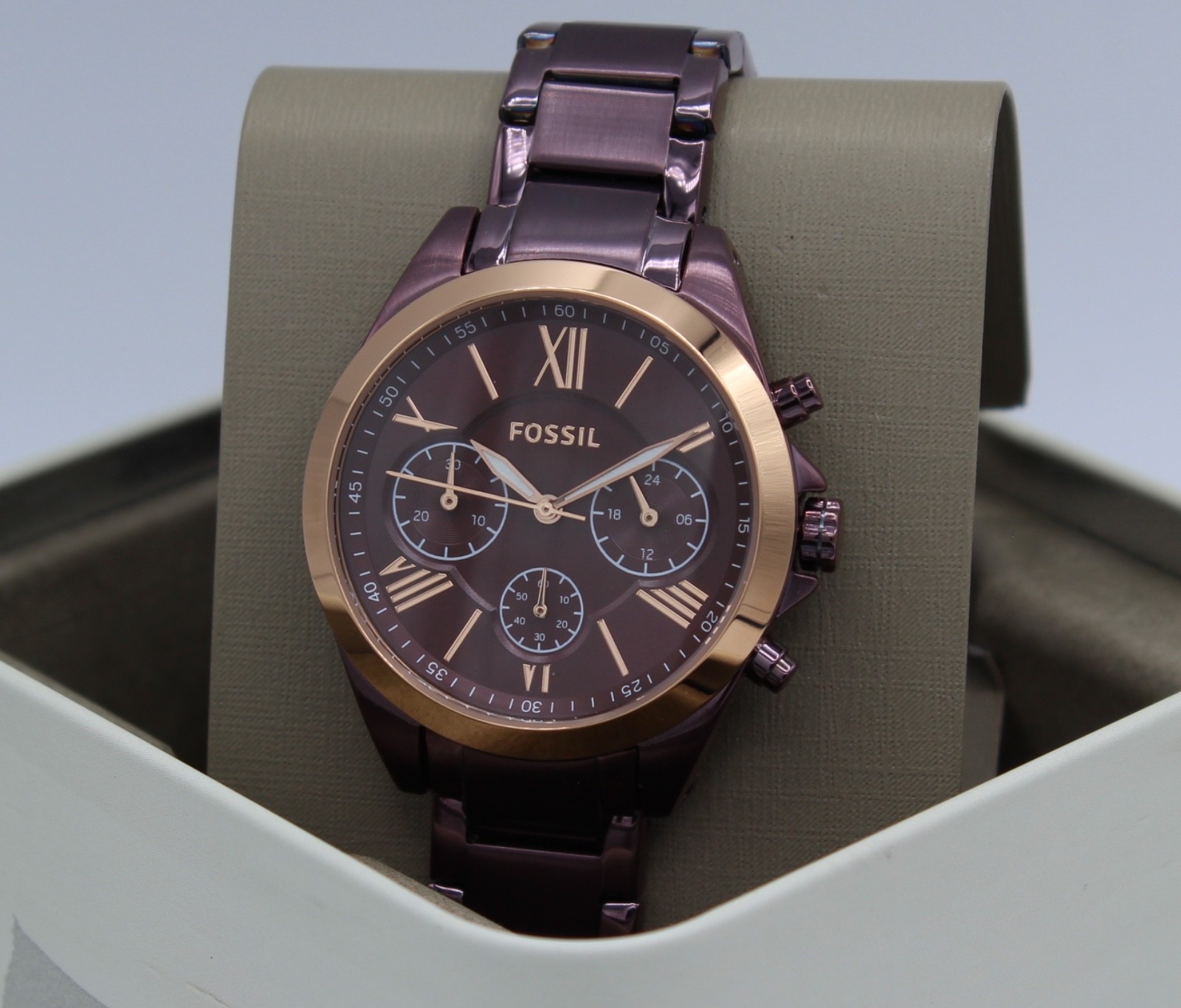 Fossil Modern Courier Midsize Chrono Purple Women’s BQ3281 Watch