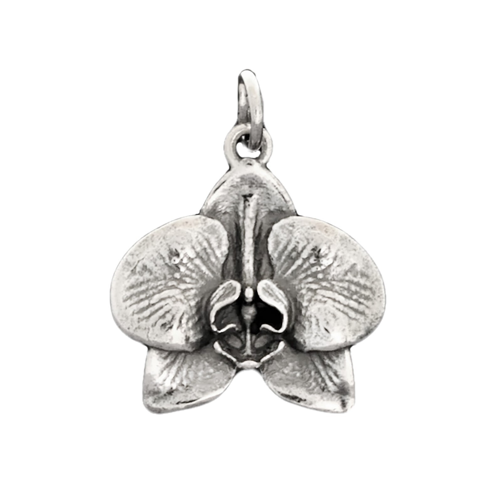 Orchid Flower Bloom Blossom 925 Solid Sterling Silver Charm Pendant