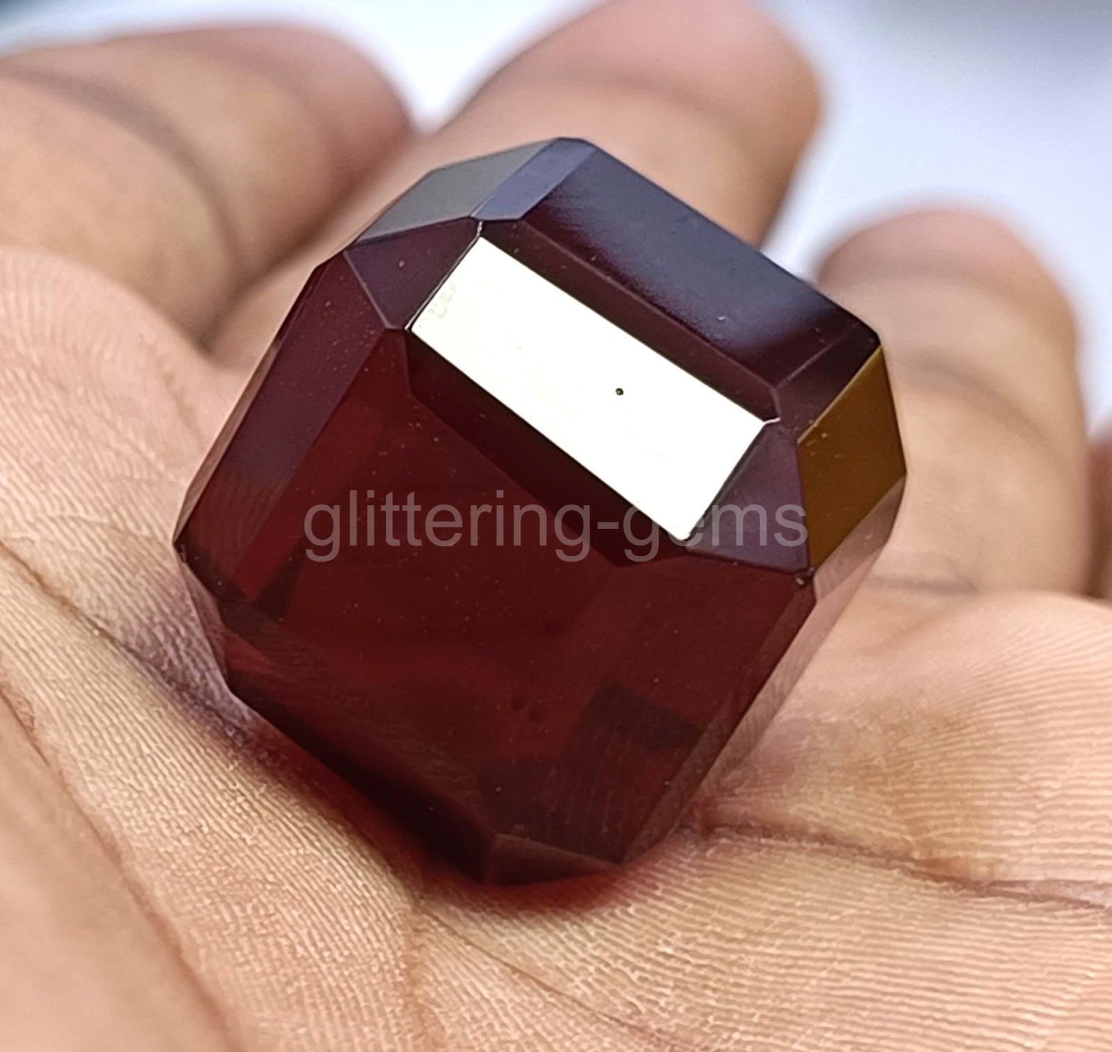 59.55 Ct Cube Cut Natural Blood Red Ruby IGL Certified Loose Gemstone 5JOR