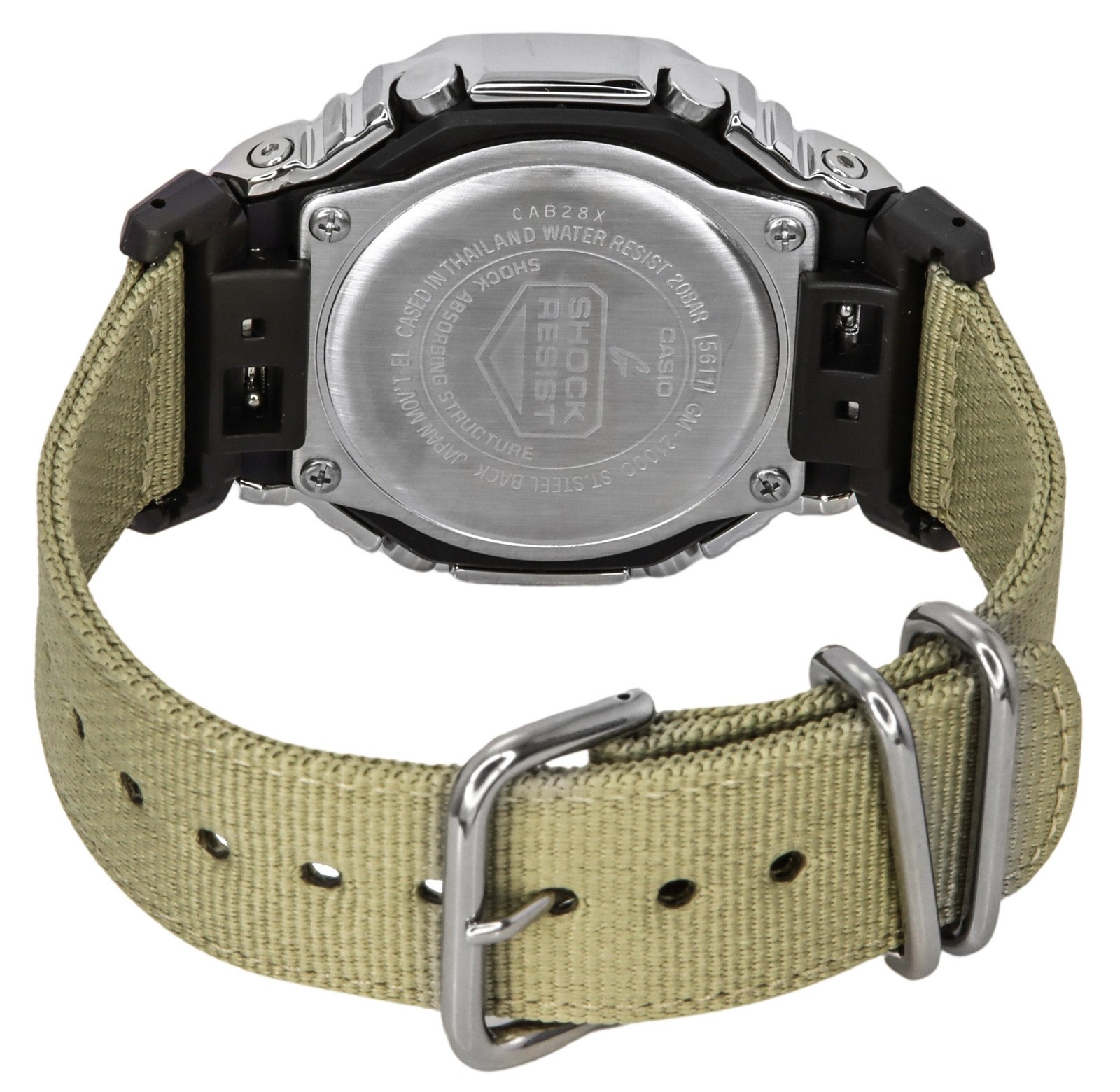 Casio G-Shock Black Dial Sports Quartz 200M Metal Bezel Men’s Watch GM-2100C-5A
