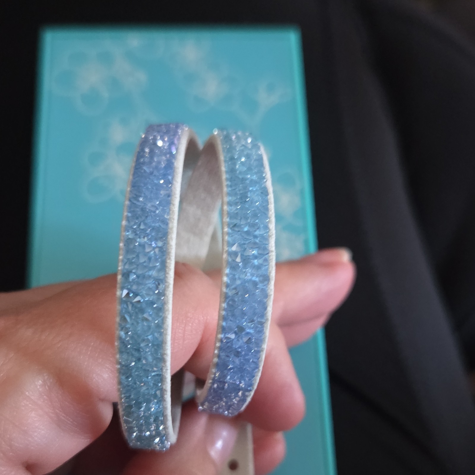Origami Owl Blue Ombre Swarovski Crystal Double Wrap Bracelet