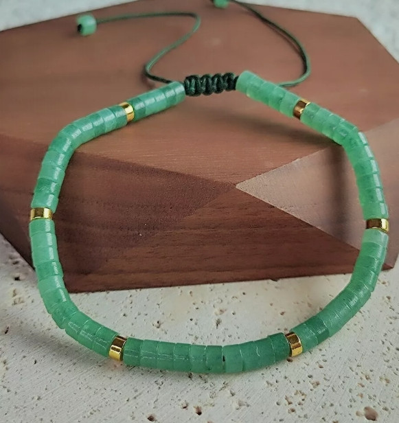2025 NEW!! Nephrite jade Natural Green Aventurine Stone Bracelet Mother Gift