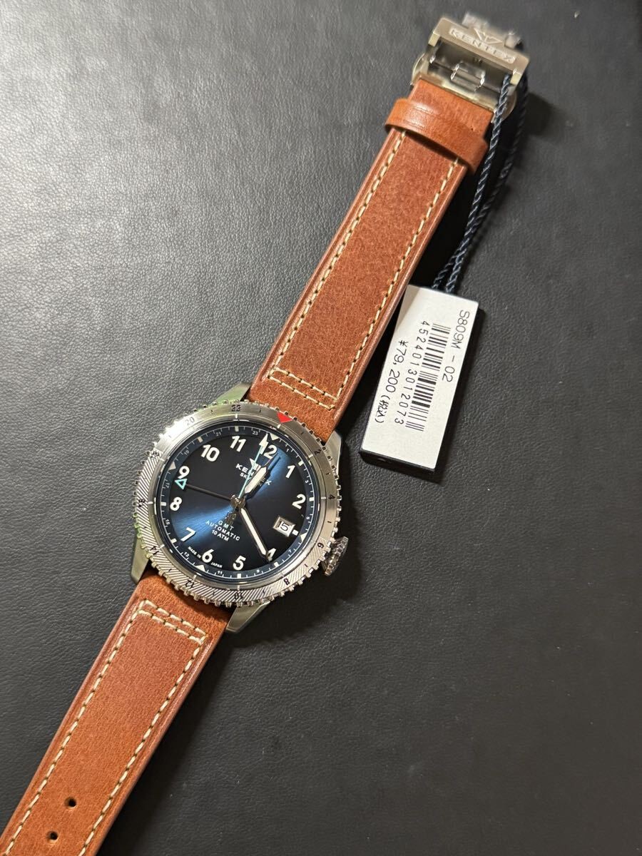 [B1Y] Kentex Skyman GMT Horizon Blue S809M 02 Watch [z9s]