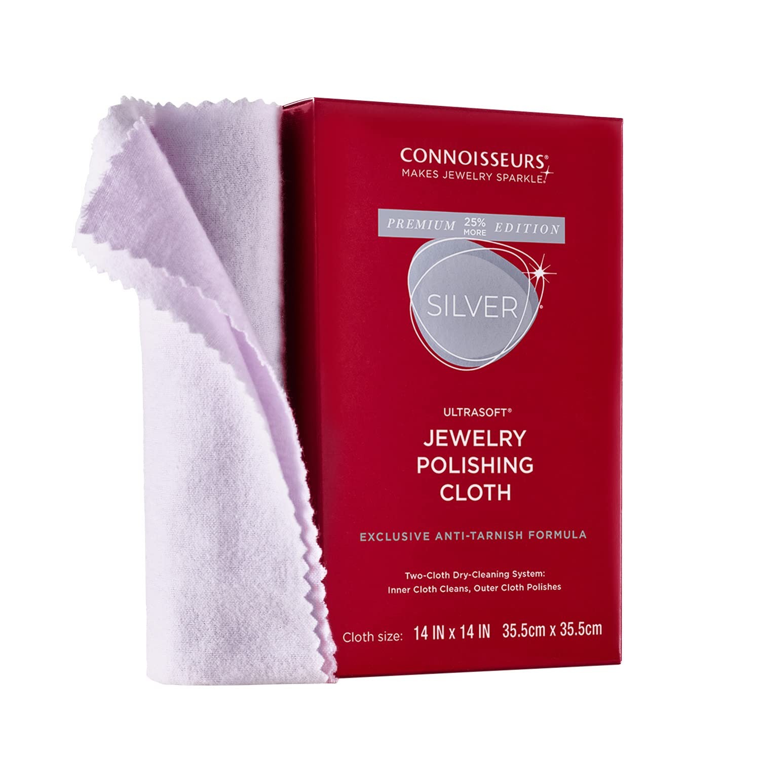 CONNOISSEURS Premium Edition Extra Large Polishing Cloth for Silver