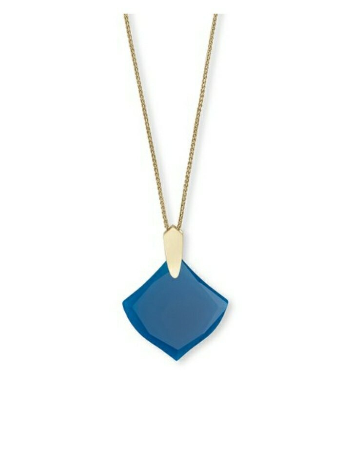🎗Kendra Scott Necklace 16”-32” Aislinn Gold Long Pedant Agate NEW MSP$99