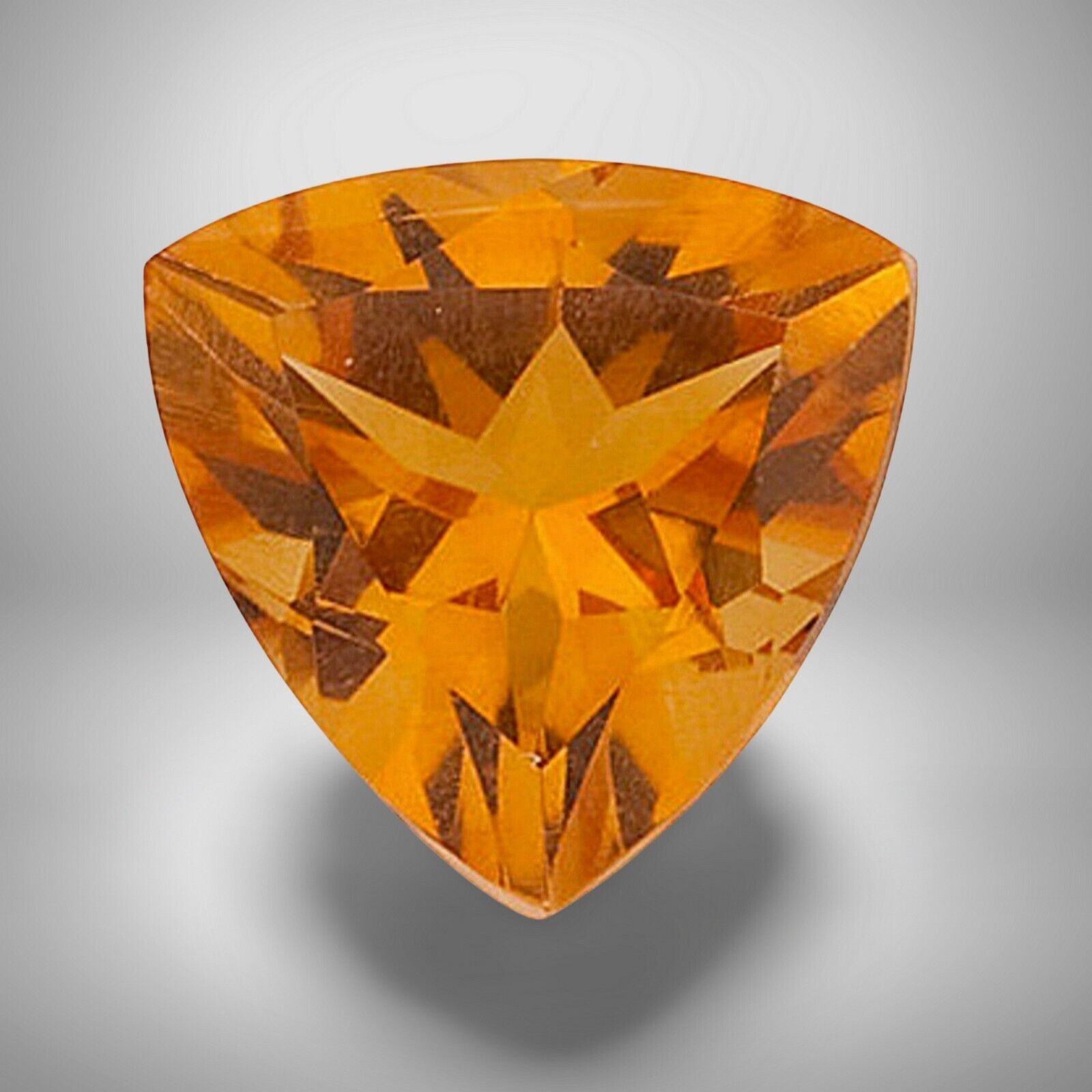 Citrine Trillion Cut Gemstone 2.2 Cts – 10 mm Lustrous Precious Jewelry Gem #