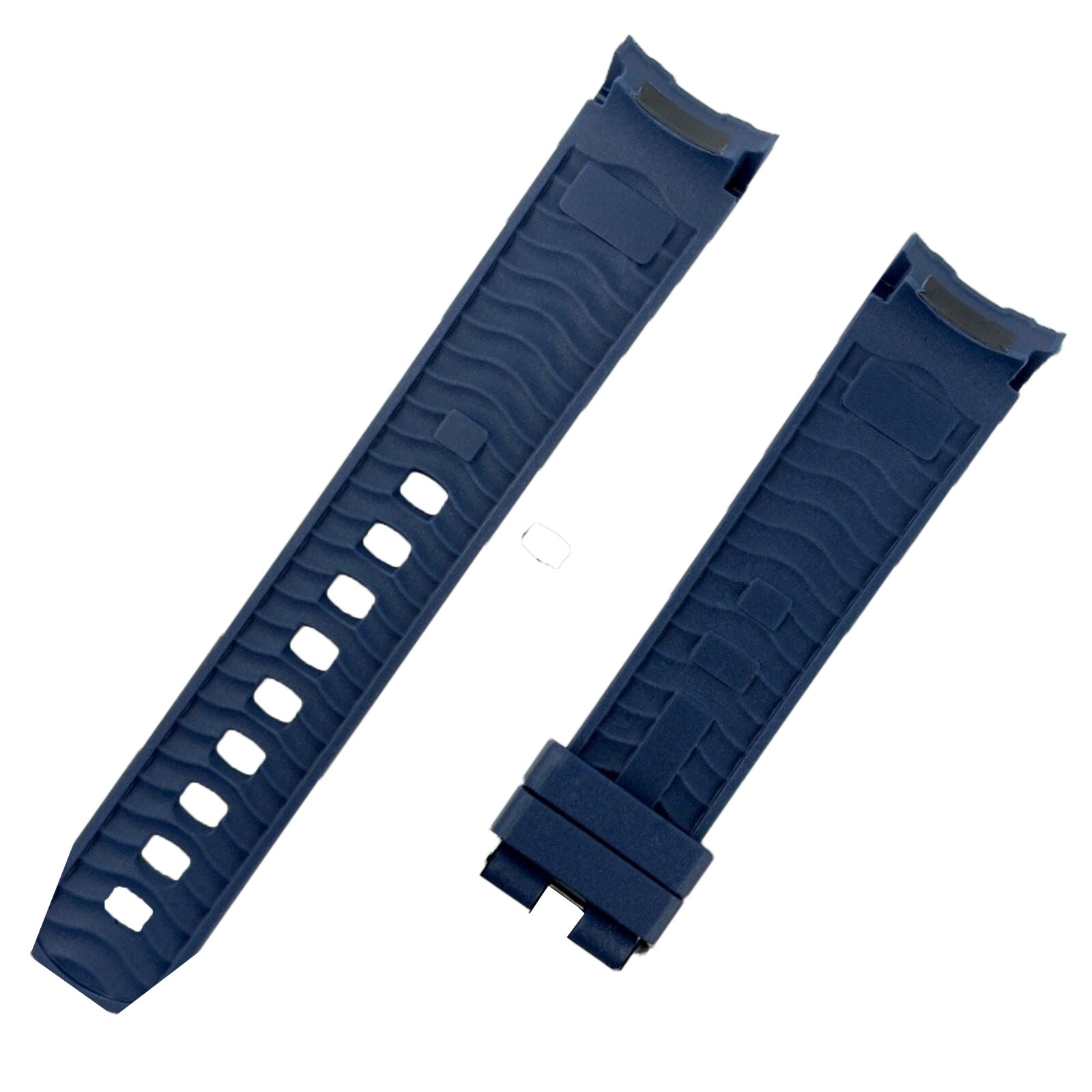 20mm Curved Blue Rubber Silicone Strap for 41mm Omega Seamaster PRO CVZ015753