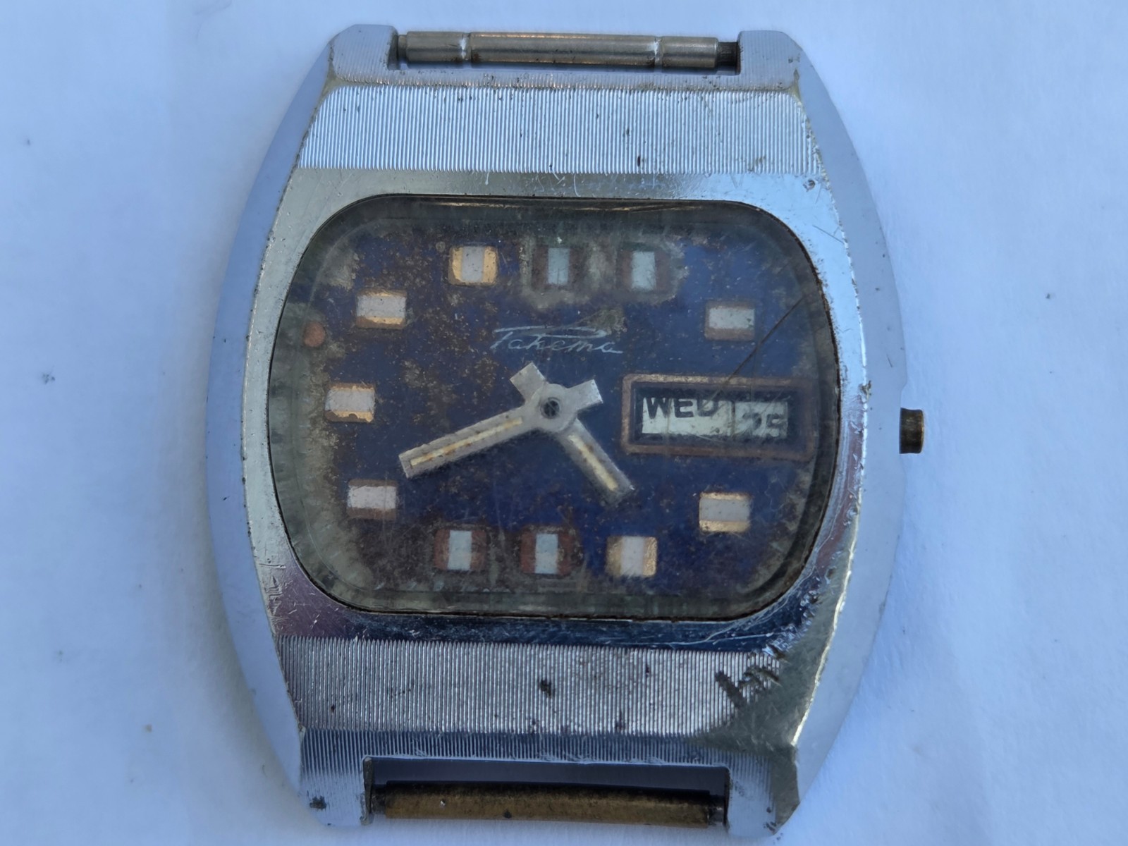 Russian Wristwatch Watch Raketa , Rocket . Made in USSR . Not working for parts.