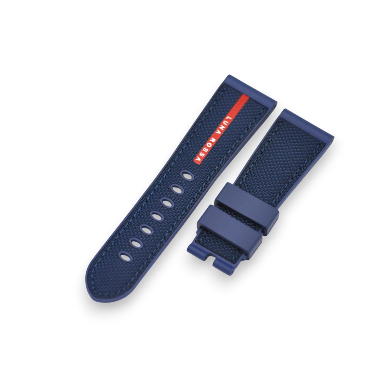 Submersible Luna Rossa 26mm Blue Rubber Watch Strap For Panerai