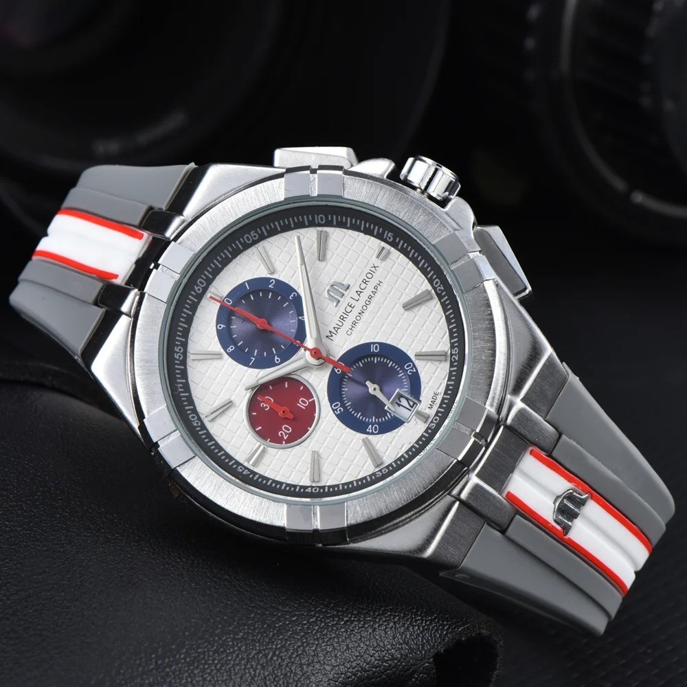 Maurice Lacroix Brand Watches for Mens Multifunction Chronograph WristWatch Gift