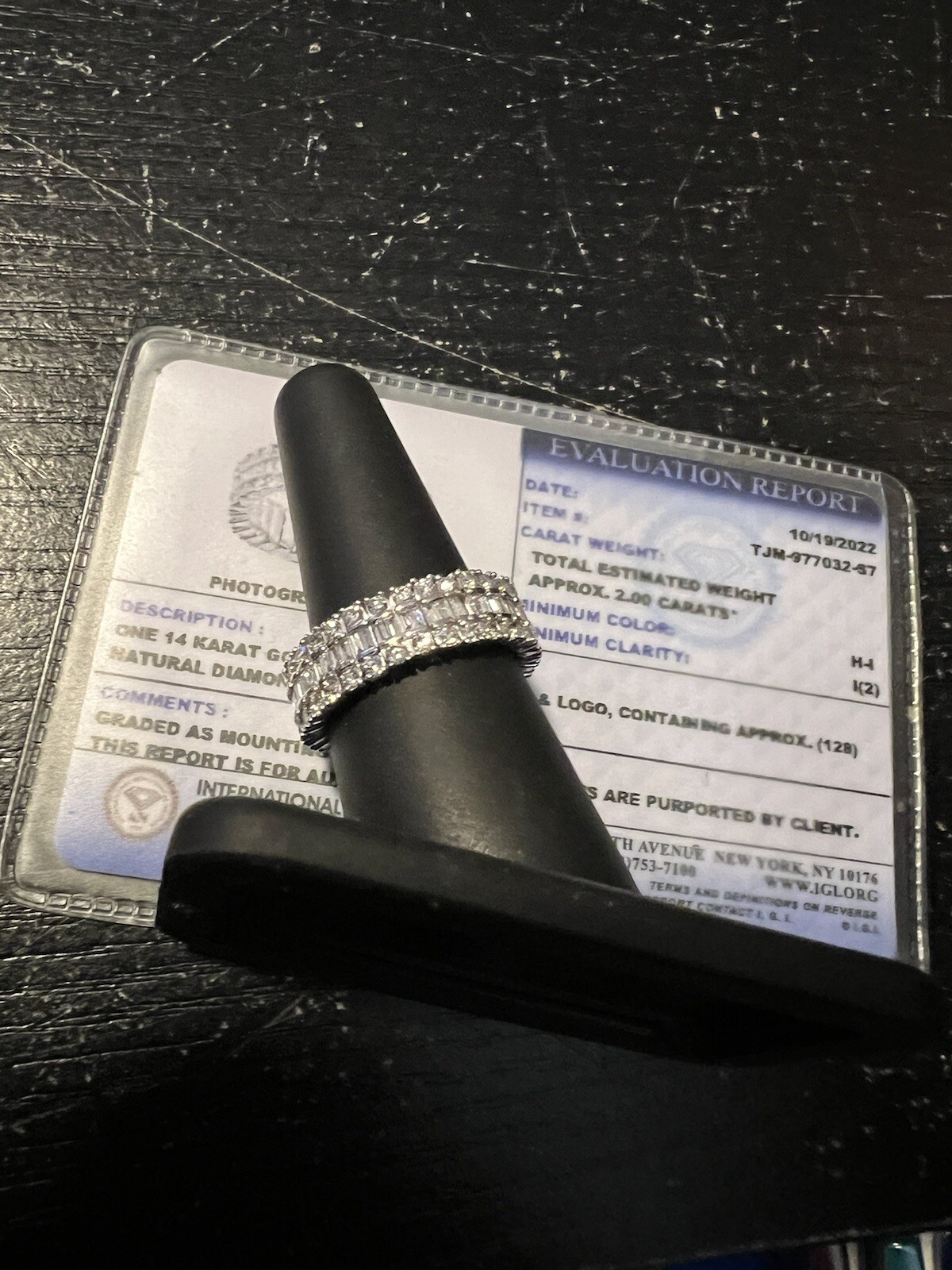 Approx.2.00 Carat Natural Diamond Stretchable Eternity Band Ring 14K White Gold