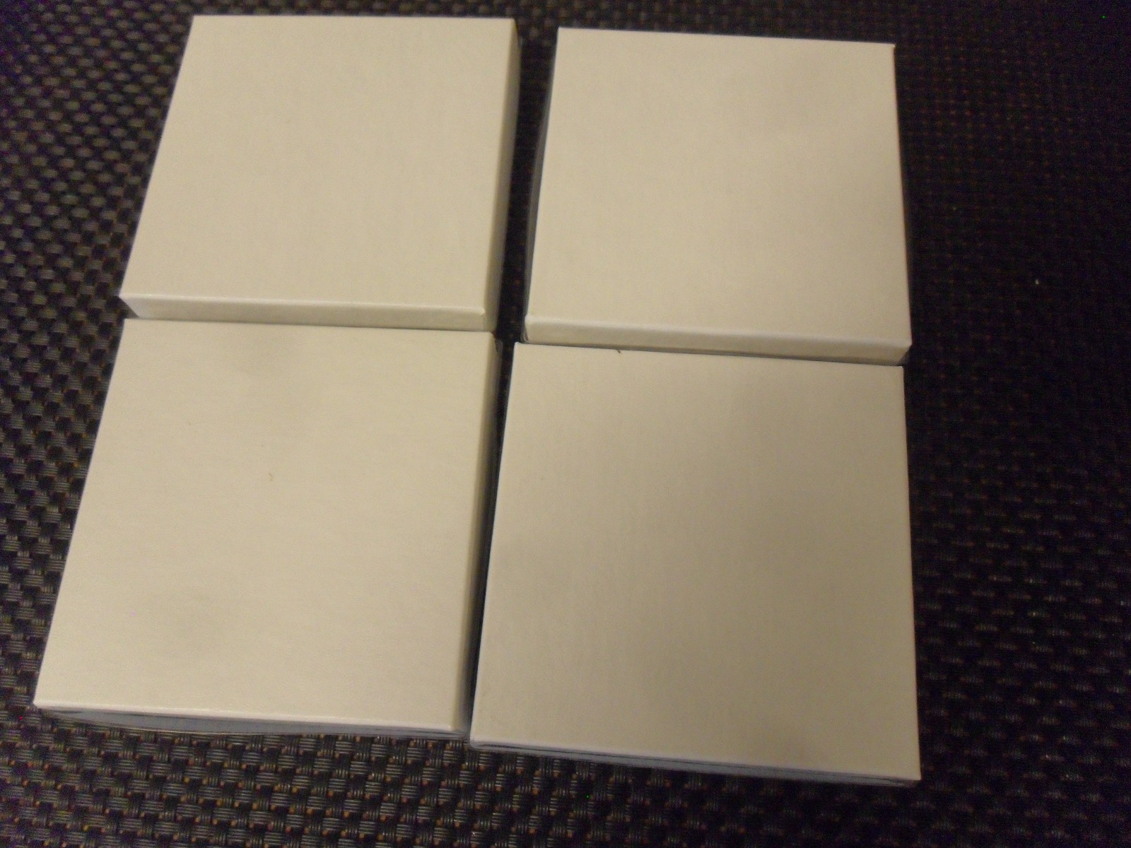 Jewelry Boxes White Cotton Inserts 4 boxes