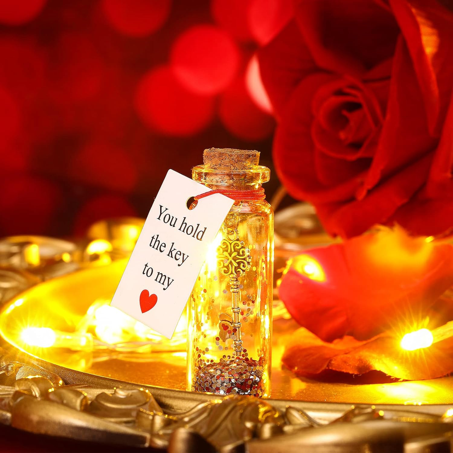 Handmade Romantic Message Bottle Gift for Anniversary, Birthday, Valentine’s Day