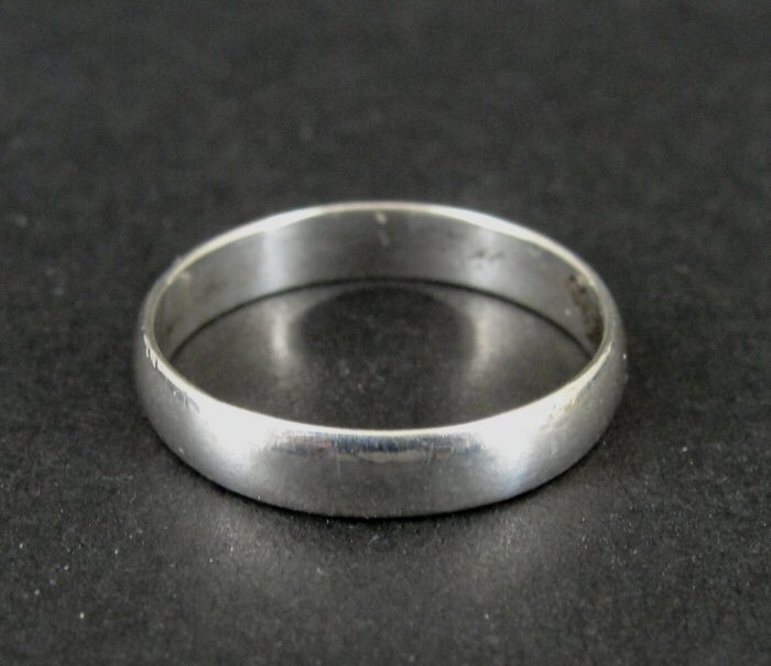 Ring Silver Band Smooth Simple Stackable 925 Sterling Size 7.5 Band Ring