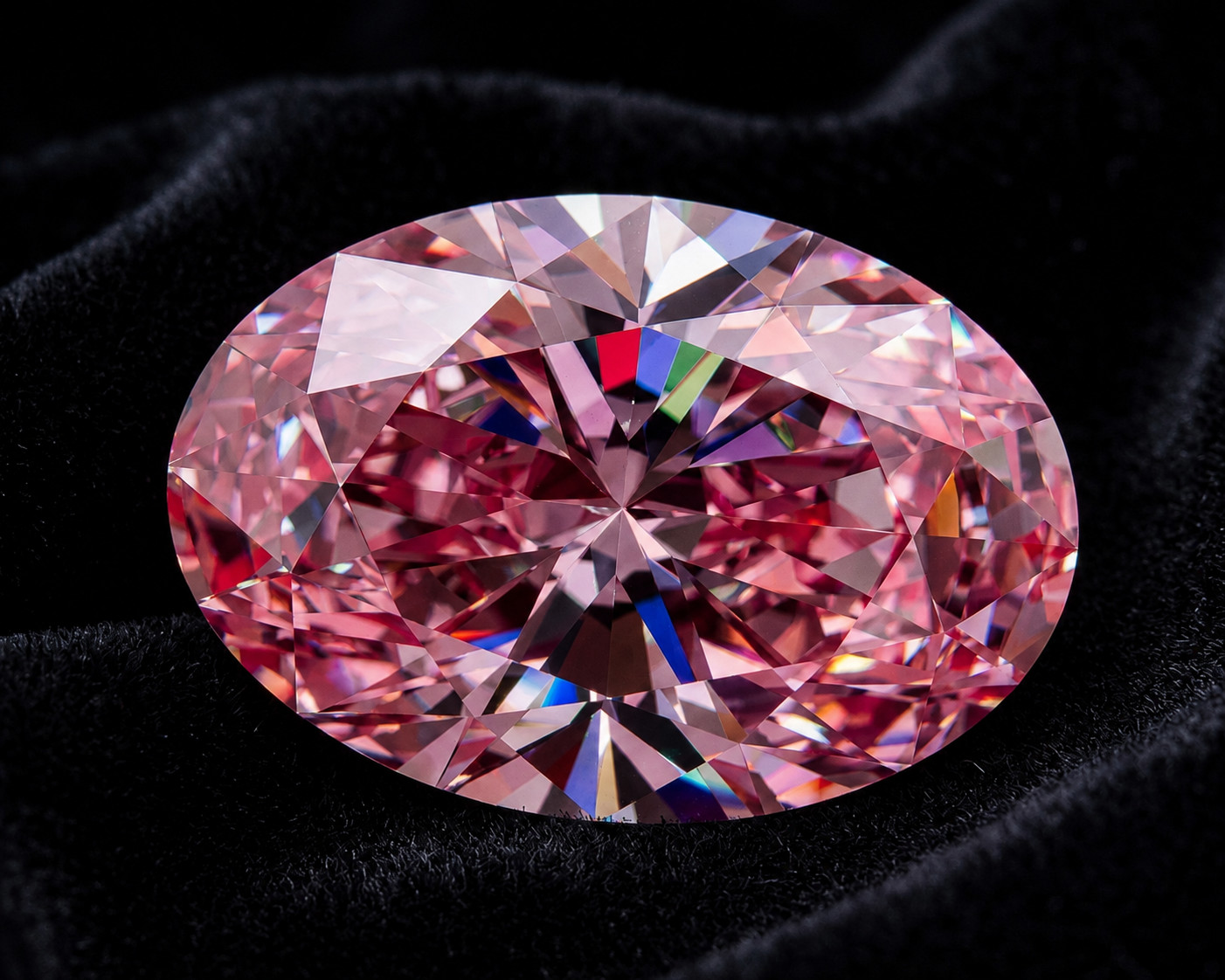 1.5 CT Oval Cut Loose Lab Grown Diamond Fancy Pink Color VVS1 Clarity Loose Gems
