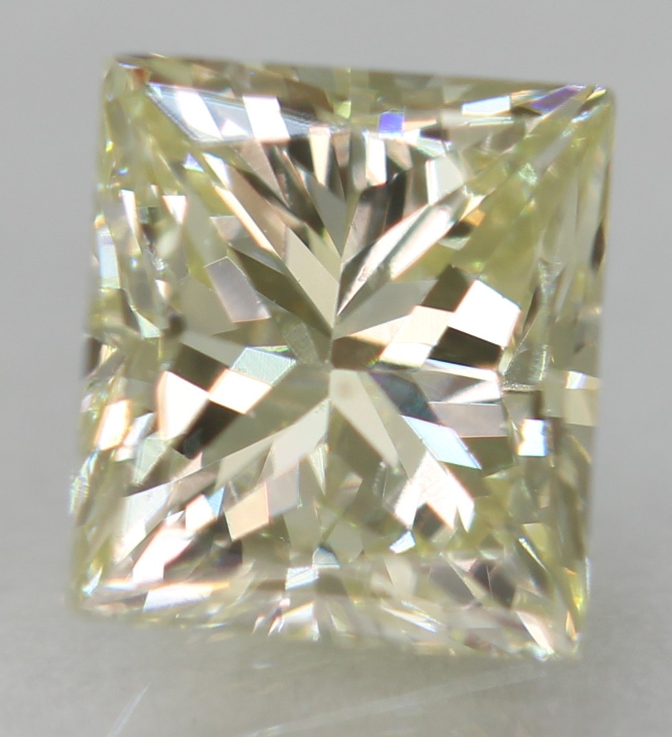 0.42 Carat J VVS2 Princess Natural Enhanced EARTH MINED Diamond 4.29X3.80m VIDEO