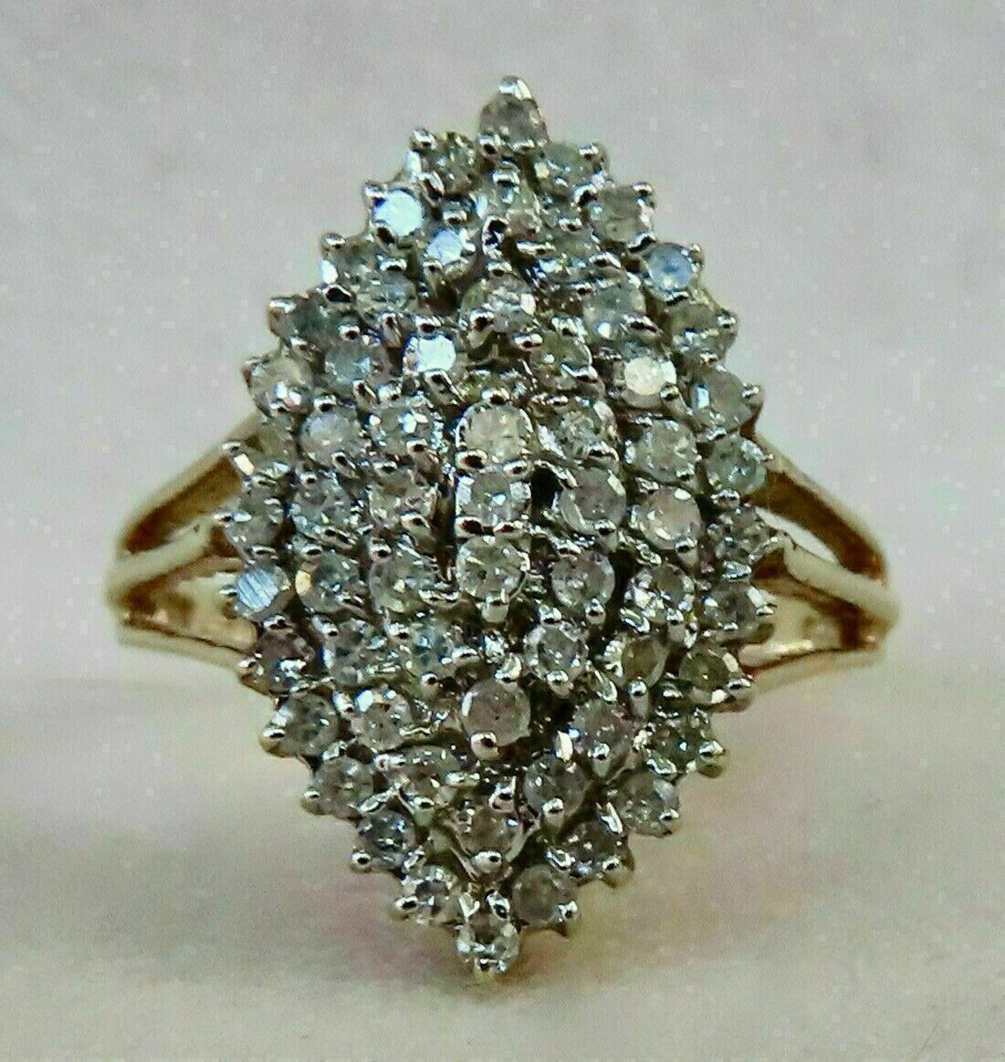 2.00Ct Lab Created Round Diamond Cluster Engagement Ring 18K Yellow Gold Finish